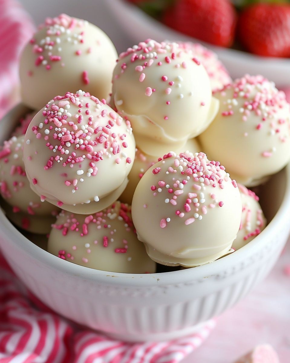 Strawberry Shortcake Truffles