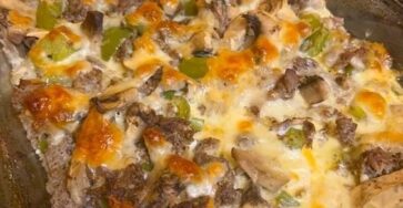 Philly Cheese Steak Casserole