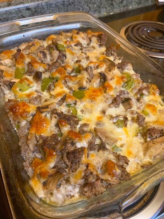 Philly Cheese Steak Casserole