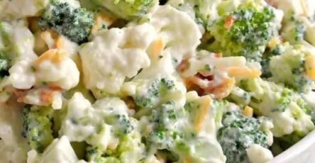 Loaded Broccoli Cauliflower Salad