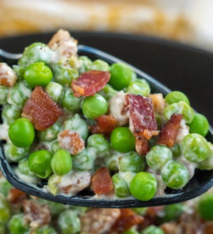 Creamy Bacon Pea Pecan Salad