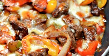 STEAK AND CHEESE SKILLET