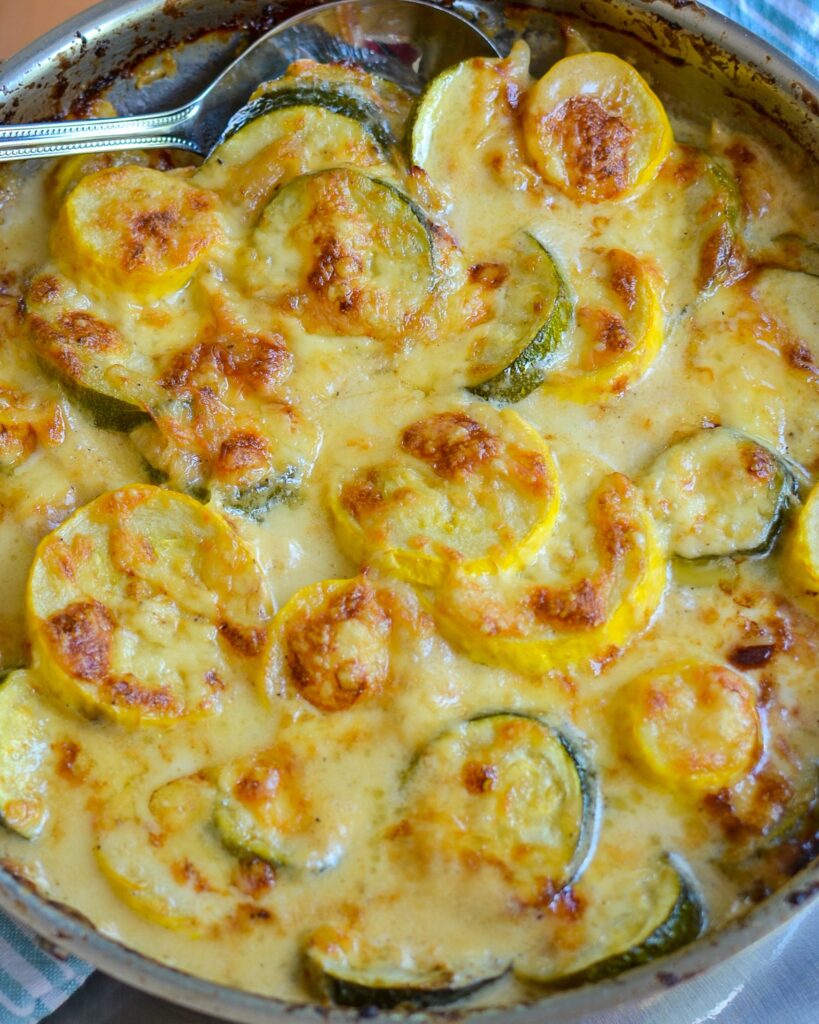 ZUCCHINI GRATIN WITH YELLOW SQUASH