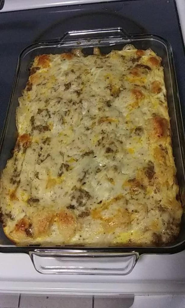 Creamed Chicken and Biscuits Casserole