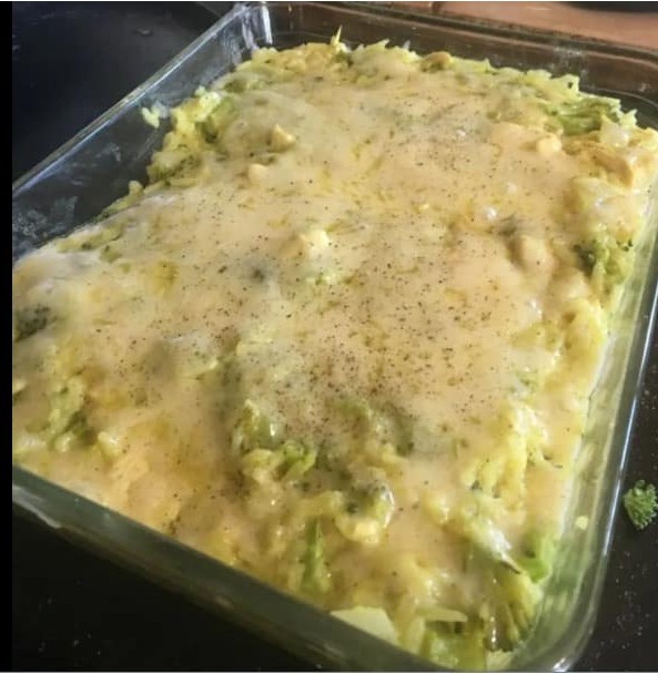 Broccoli Rice Cheese and Chicken Casserole