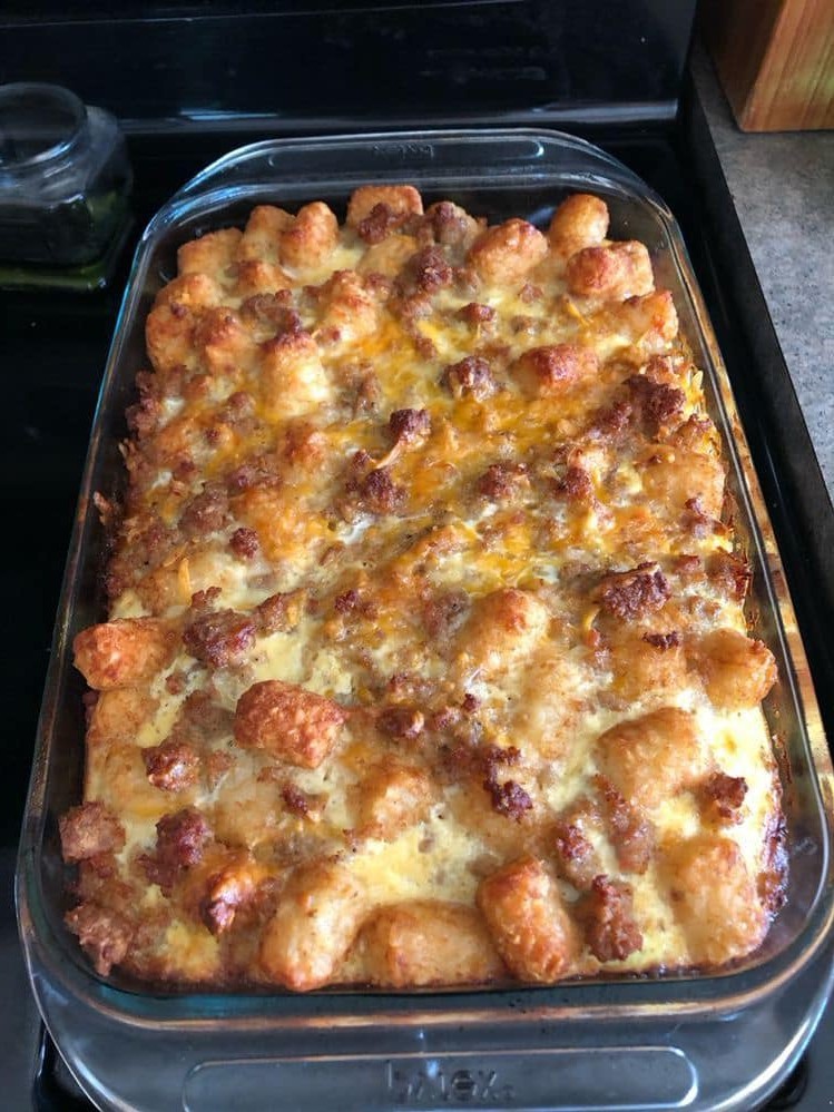 Tater Tot Casserole Breakfast