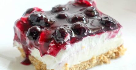 No Bake Blueberry Cheesecake