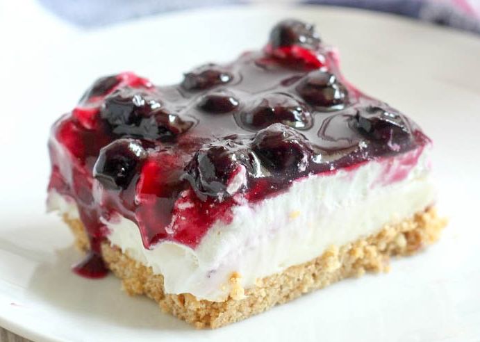 No Bake Blueberry Cheesecake