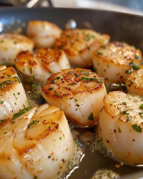 Seared Scallops in Garlic Butter Sauce