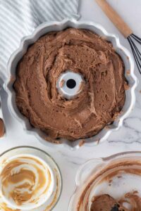 CHOCOLATE PEANUT BUTTER BUNDT CAKE