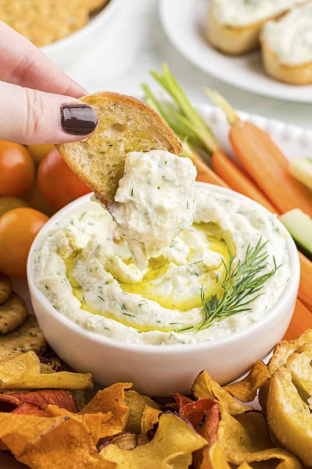 ROASTED GARLIC & DILL RICOTTA DIP