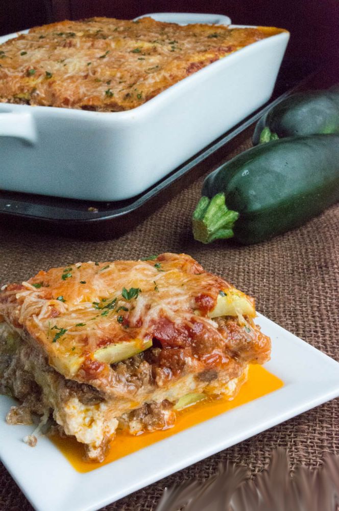 Low Carb Grain Free Zucchini Lasagna