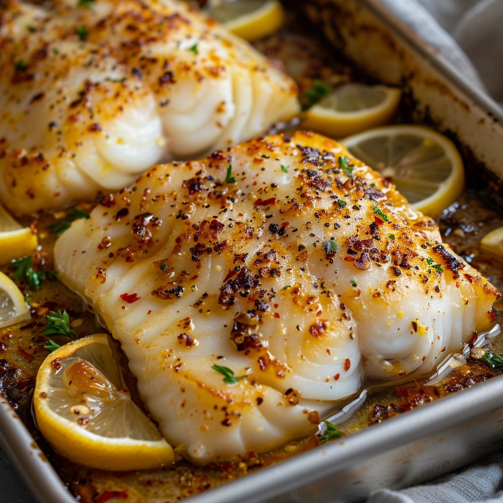 Lemon Butter Baked Cod