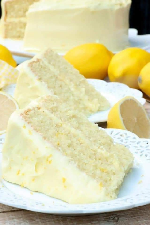 Lemon Velvet Cake + Lemon Cream Cheese Frosting