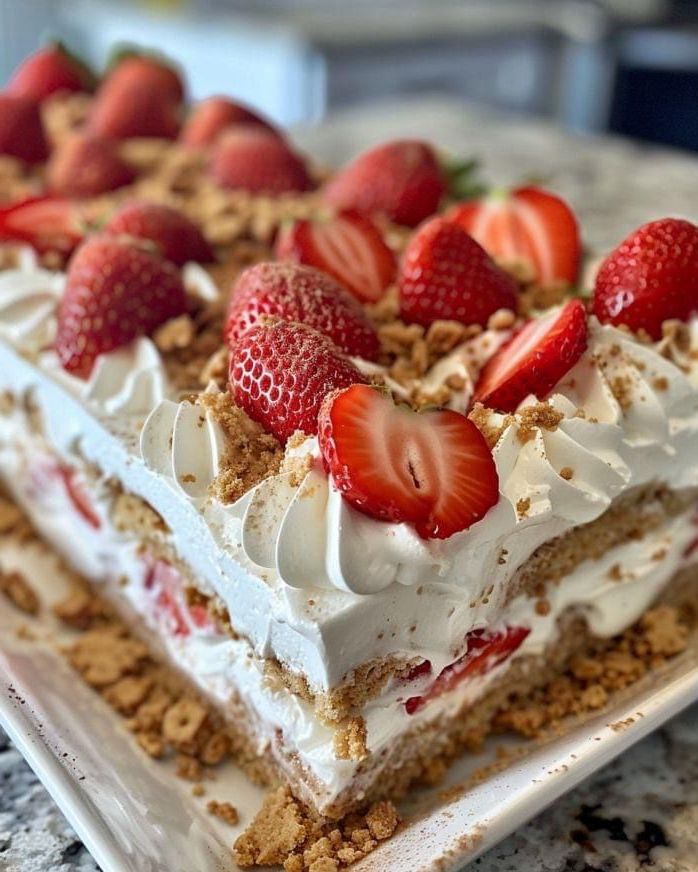 Strawberry Shortcake Ritz Icebox Cake