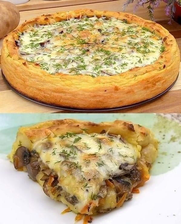 SAVORY CHEESE AND MUSHROOM PIE