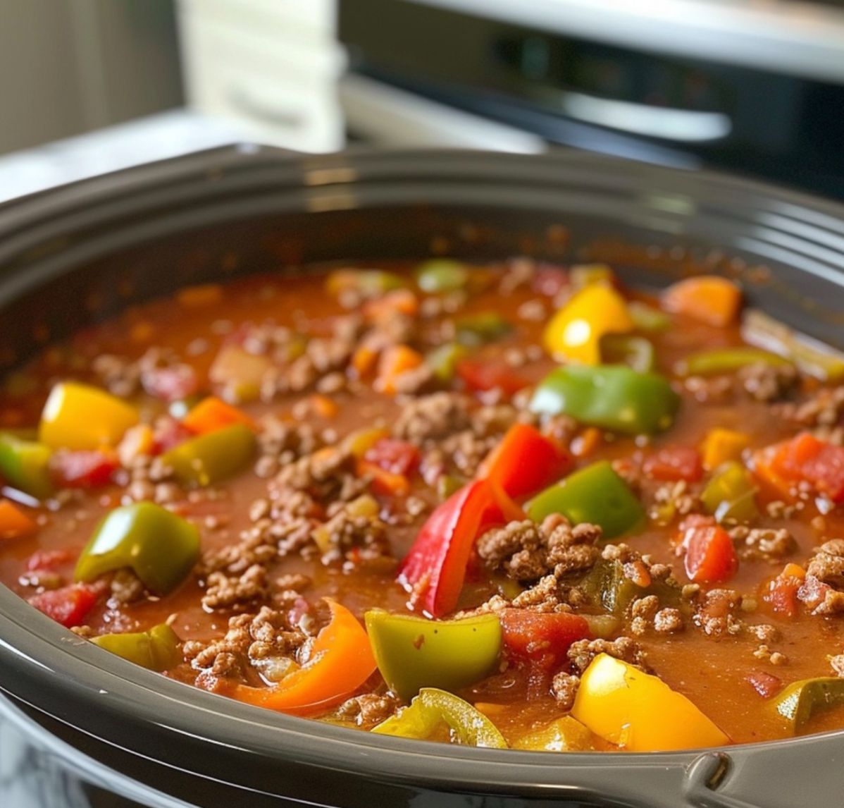 Slow Cooker Stuffed Bell Pepper Soup