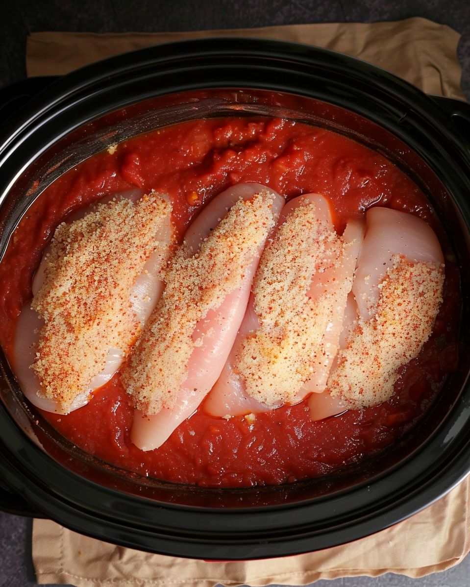 Slow Cooker Easy Chicken Parmesan