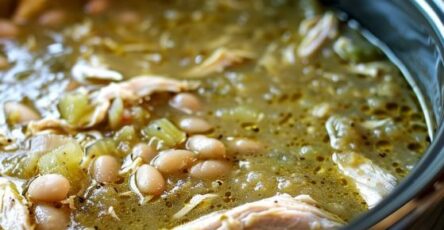 Green Enchilada Chicken Soup with White Beans