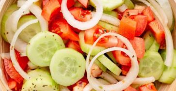 MARINATED CUCUMBER TOMATO AND ONION SALAD