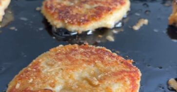 Parmesan Crusted Fried Potato Cakes