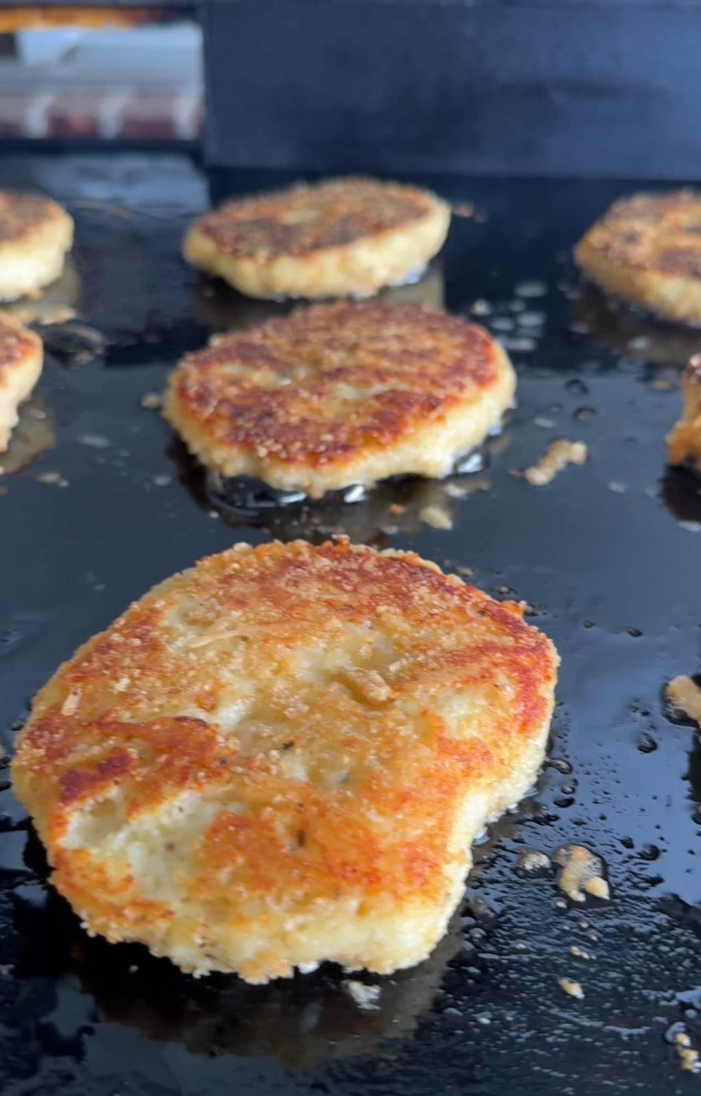 Parmesan Crusted Fried Potato Cakes