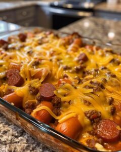 Chili Cheese Dog Casserole