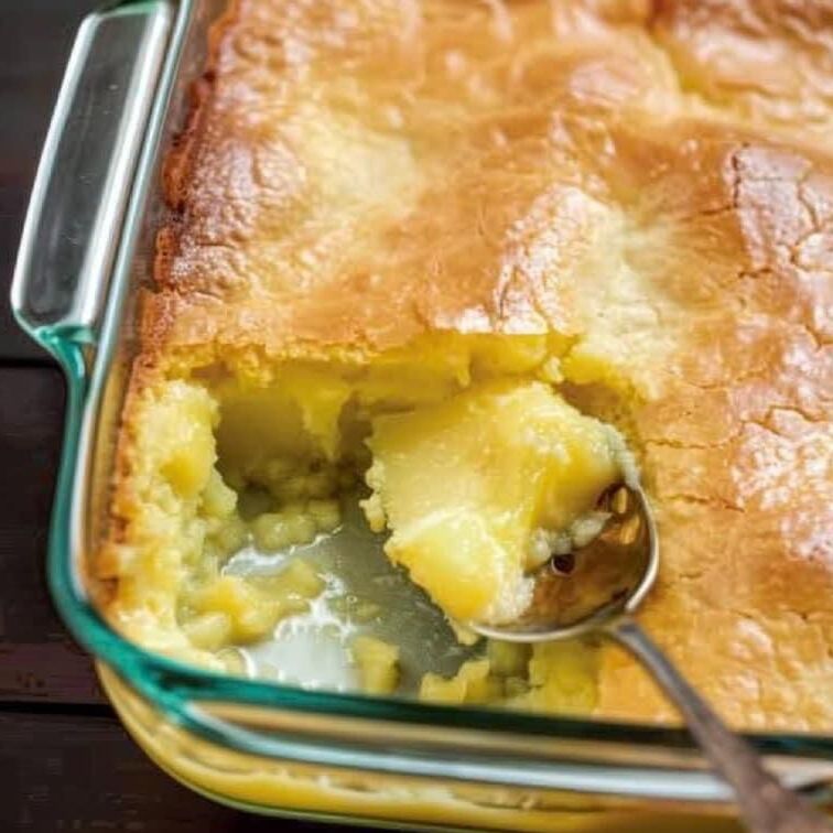 4-Ingredient Lemon Cream Cheese Dump Cake