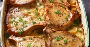 PORK CHOPS WITH SCALLOPED POTATOES