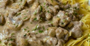 GROUND BEEF STROGANOFF