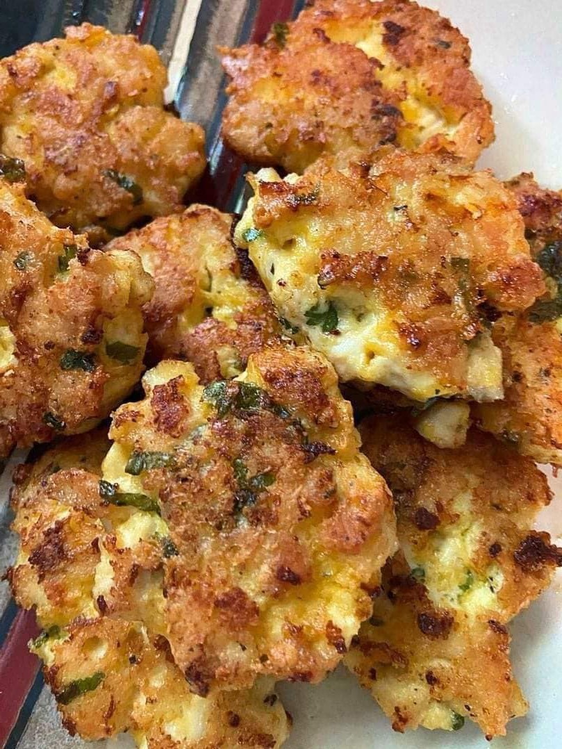 Cheesy Chicken Fritters