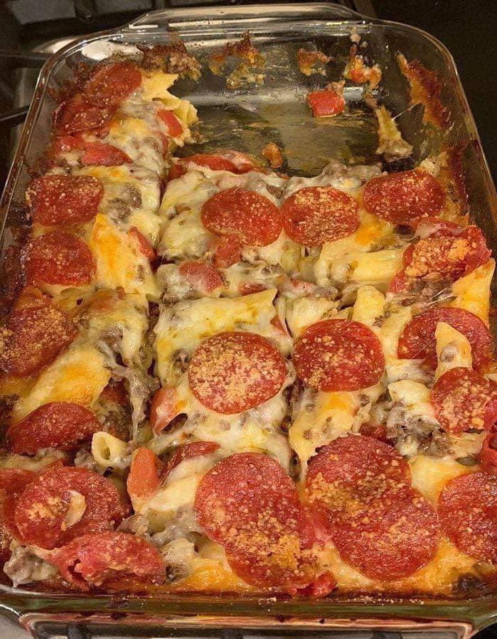 Pepperoni Pizza Casserole