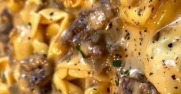 Cheesesteak Tortellini in Rich Provolone Sauce