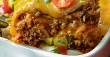 BEEF ENCHILADA CASSEROLE