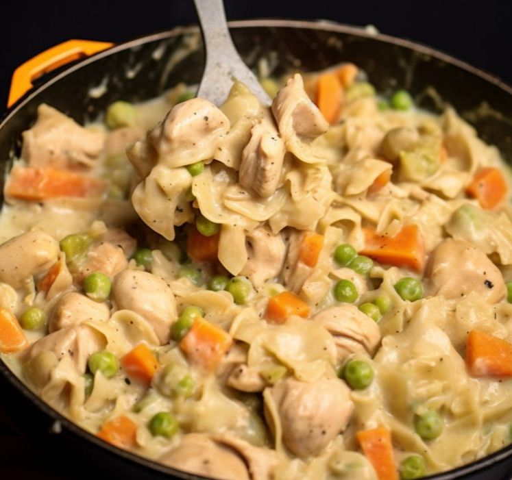 Chicken Pot Pie Noodle Skillet