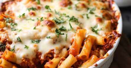 BAKED ZITI WITH ITALIAN SAUSAGE CASSEROLE