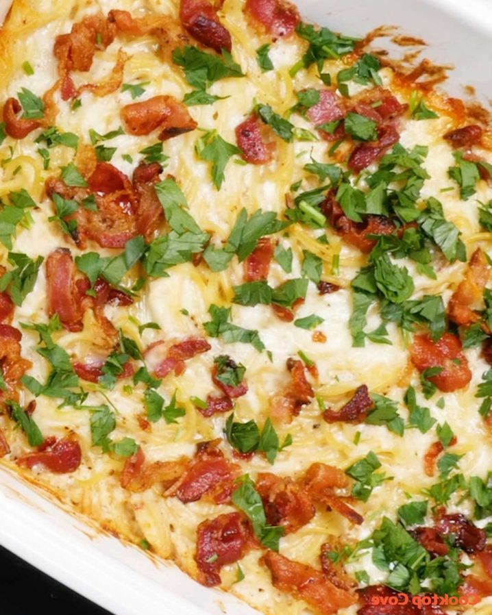 Chicken, Bacon, Ranch Spaghetti Casserole