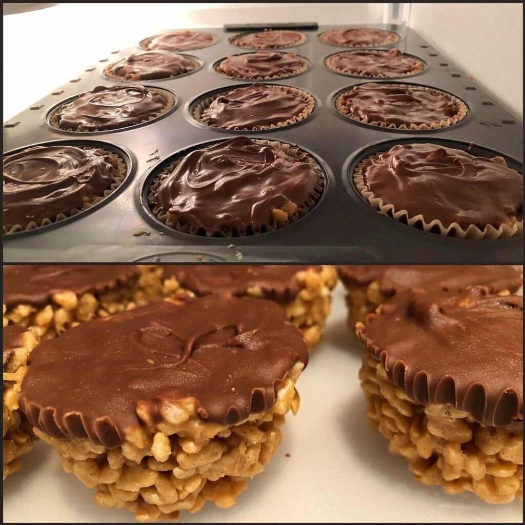 Peanut Butter Balls with Chocolate Rice Krispies