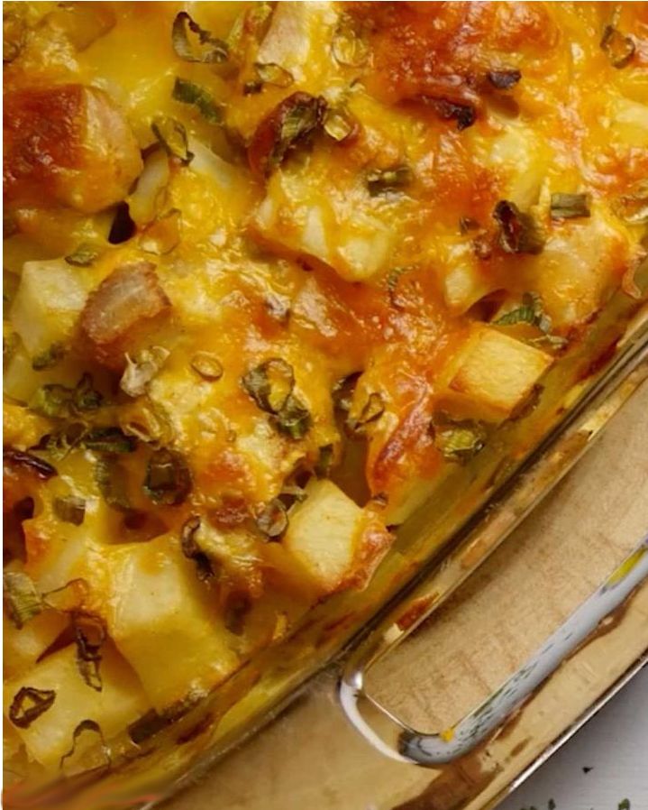 BAKED CHICKEN AND LOADED POTATO CASSEROLE