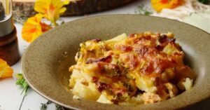 BAKED CHICKEN AND LOADED POTATO CASSEROLE