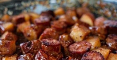 Slow Cooker Apple Kielbasa Bites