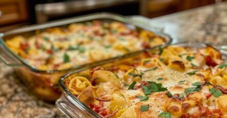 Sun-dried Tomato and Chicken Tortellini Bake