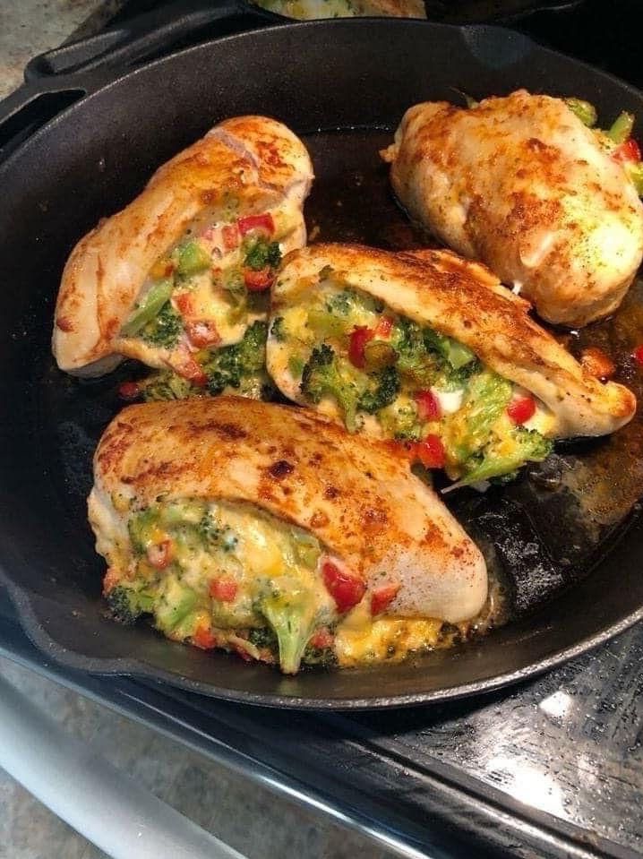 Broccoli Cheese Stuffed Chicken Breast