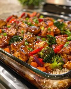 Teriyaki Chicken & Stir Fry Casserole