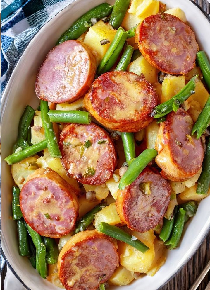 Sausage Green Bean Potato Casserole