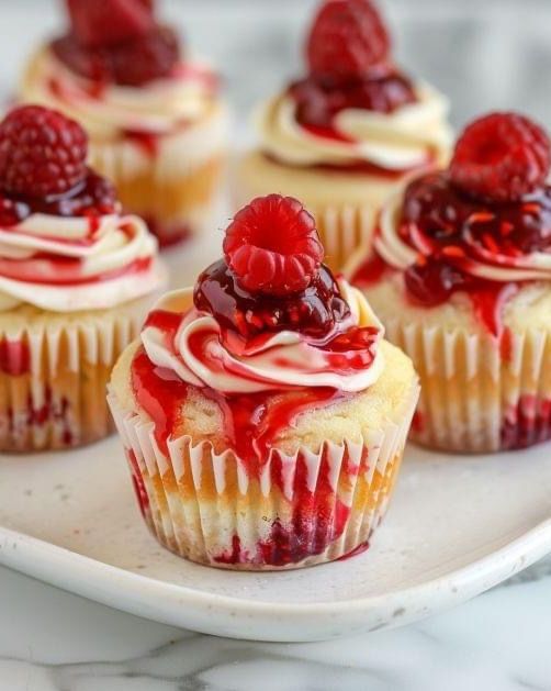 Raspberry Cheesecake Cupcakes