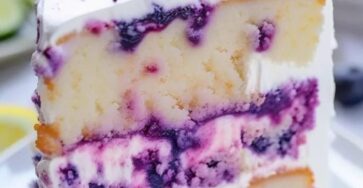 Lemon Blueberry Cheesecake Cake