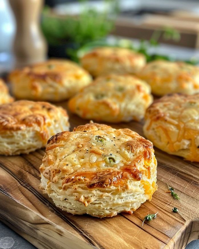 Spicy Jalapeño Cheddar and Sour Cream Biscuits