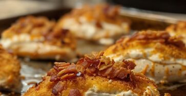 Oven Cream Cheese and Bacon Stuffed Doritos Chicken