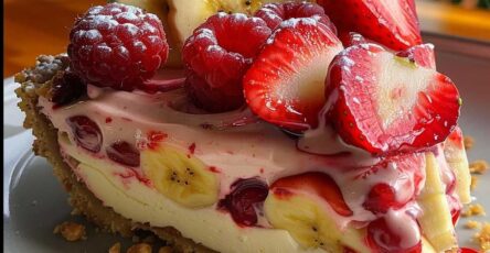 Banana-Strawberry Cheesecake Fantasy